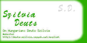 szilvia deuts business card